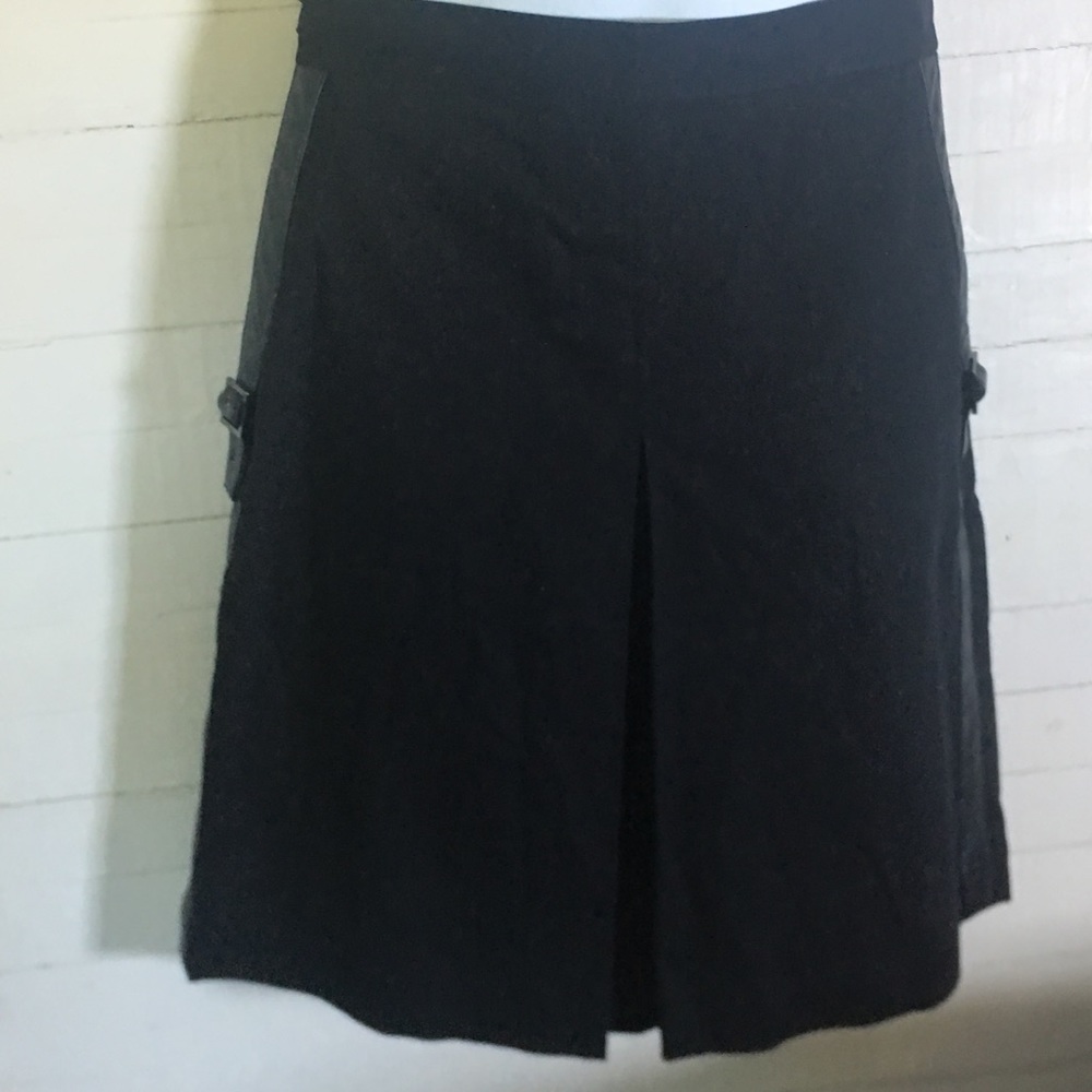 Worth Black Skirt w/Leather Banding & Buckles
